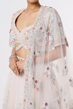 Load image into Gallery viewer, Pink organza thread embroidered lehenga