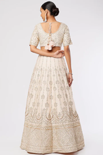 Load image into Gallery viewer, Pink raw silk intricate embroidered lehenga