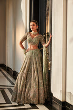 Load image into Gallery viewer, AQUA ORGANZA EMBROIDERED SET