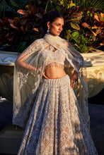 Load image into Gallery viewer, IVORY ORGANZA EMBROIDERED SET