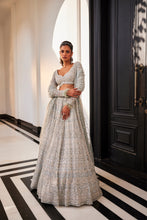 Load image into Gallery viewer, ICEBLUE EMBROIDERED ORGANZA SET