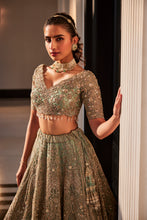 Load image into Gallery viewer, AQUA ORGANZA EMBROIDERED SET