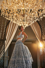 Load image into Gallery viewer, ICEBLUE EMBROIDERED ORGANZA  SET