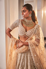 Load image into Gallery viewer, IVORY ORGANZA EMBROIDERED SET