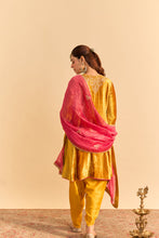 Load image into Gallery viewer, Laiba - Mustard A-line Kurta with Dhoti