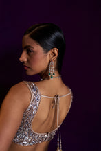 Load image into Gallery viewer, Champagne Organza Lehenga Set