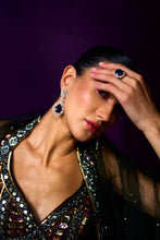 Load image into Gallery viewer, Emerald Green Organza Lehenga Set