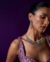 Load image into Gallery viewer, Periwinkle Organza Lehenga Set