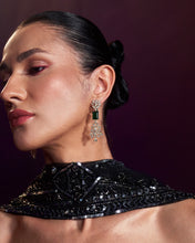 Load image into Gallery viewer, Black Net Lehenga Set