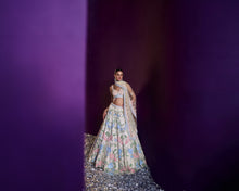 Load image into Gallery viewer, Ivory Net Lehenga Set