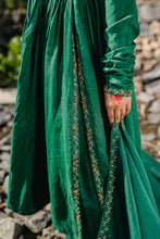 Load image into Gallery viewer, Emerald Green Embroidered Anarkali Suit Set