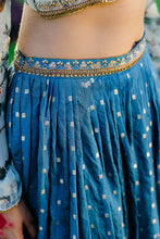 Load image into Gallery viewer, Powder Blue Printed & Embroidered Lehenga Set