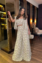 Load image into Gallery viewer, Pearl & Golden Sequin Sharara, Jacket Set