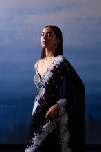 Load image into Gallery viewer, BLACK GEORGETTE SAREE