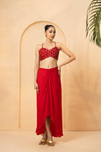 Load image into Gallery viewer, Sequin, beads and cutdana work on blouse and cape