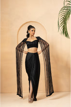 Load image into Gallery viewer, Self on self sequin and cutdana work all over blouse and cape