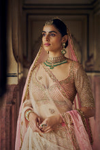 Load image into Gallery viewer, PEACH TULLE LEHENGA CHOLI AND DUPATTA WITH AN OPTIONAL SECOND DUPATTA