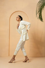 Load image into Gallery viewer, Pearl beads work all over blazer and trouser.