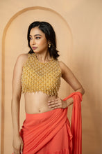 Load image into Gallery viewer, Cutdana and pearl beads work all over blouse