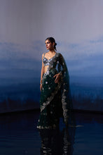 Load image into Gallery viewer, GREEN NET SAREE