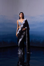 Load image into Gallery viewer, BLACK GEORGETTE SAREE