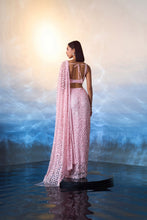Load image into Gallery viewer, PINK NET SAREE