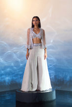 Load image into Gallery viewer, GREY ORGANZA CAPE SET