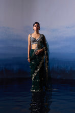 Load image into Gallery viewer, GREEN NET SAREE