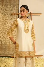 Load image into Gallery viewer, Short kurta with sharara and odhni