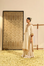 Load image into Gallery viewer, Straight kurta with crushed silk skirt and crushed dupatta