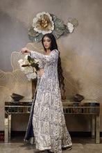 Load image into Gallery viewer, Pearl & Golden Sequin Sharara, Jacket Set