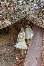 Load image into Gallery viewer, Peach and Ivory Ruffle Lehenga Set