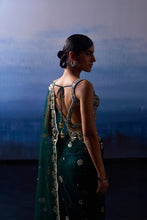 Load image into Gallery viewer, GREEN NET SAREE