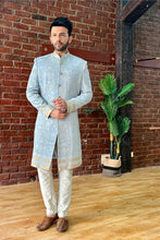 Load image into Gallery viewer, Powder Blue sherwani set