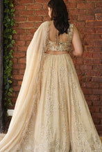 Load image into Gallery viewer, Beige Mukaish and Mirror Work Lehenga Set