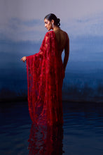 Load image into Gallery viewer, RUBY RED NET SAREE