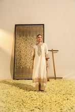 Load image into Gallery viewer, Long A-line kurta with palazzo and Dupatta