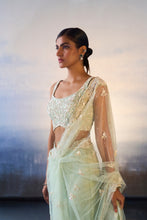 Load image into Gallery viewer, ICE BLUE NET SAREE