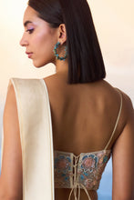 Load image into Gallery viewer, CHAMPAGNE SILK DRAPE SAREE