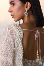 Load image into Gallery viewer, LIGHT PEACH NET SAREE