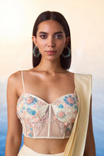 Load image into Gallery viewer, CHAMPAGNE SILK DRAPE SAREE