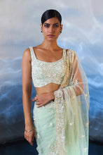 Load image into Gallery viewer, ICE BLUE NET SAREE
