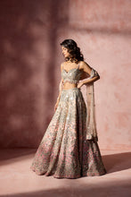 Load image into Gallery viewer, ROSE PINK OMBREY MIRROR WORK LEHENGA SET