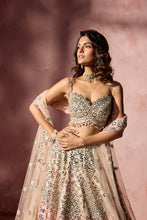 Load image into Gallery viewer, ROSE PINK OMBREY MIRROR WORK LEHENGA SET