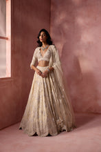 Load image into Gallery viewer, IVORY ORGANZA LEHENGA SET