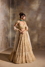 Load image into Gallery viewer, GOLD CUTWORK LEHENGA SET