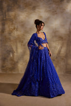 Load image into Gallery viewer, ELECTRIC BLUE LEHENGA CHOLI DUPATTA
