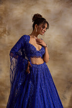Load image into Gallery viewer, ELECTRIC BLUE LEHENGA CHOLI DUPATTA