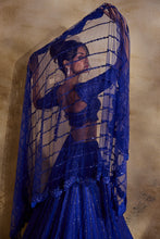 Load image into Gallery viewer, ELECTRIC BLUE LEHENGA CHOLI DUPATTA