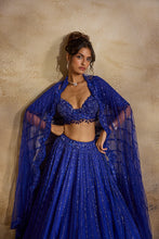 Load image into Gallery viewer, ELECTRIC BLUE LEHENGA CHOLI DUPATTA